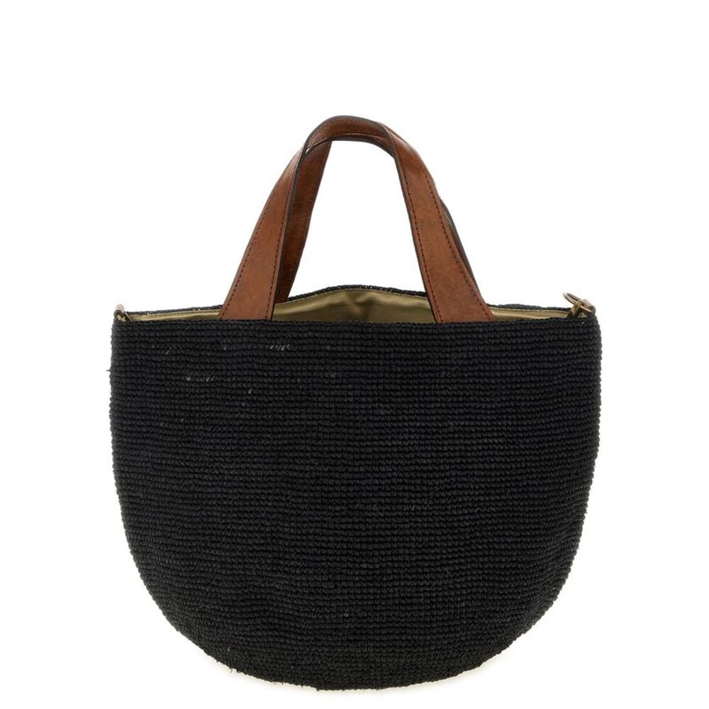 Ibeliv Black Raffia Women's Handbag